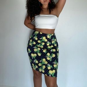 Lemon pencil skirt